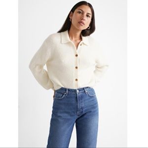 & Other Stories Collared Alpaca Blend Cardigan, NWT